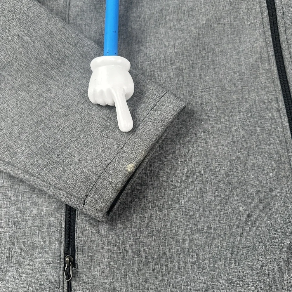 Mens XL The North Face Gray Full Zip Up Jacket Amazon Logo On Arm